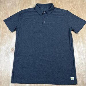 Vuori Mens Charcoal Heather Performance Short Sleeve Polo Shirt Size Medium